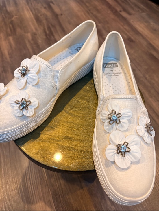 Keds Shoes - Kate Spade Women's Embellished Slip-On Sneakers - White